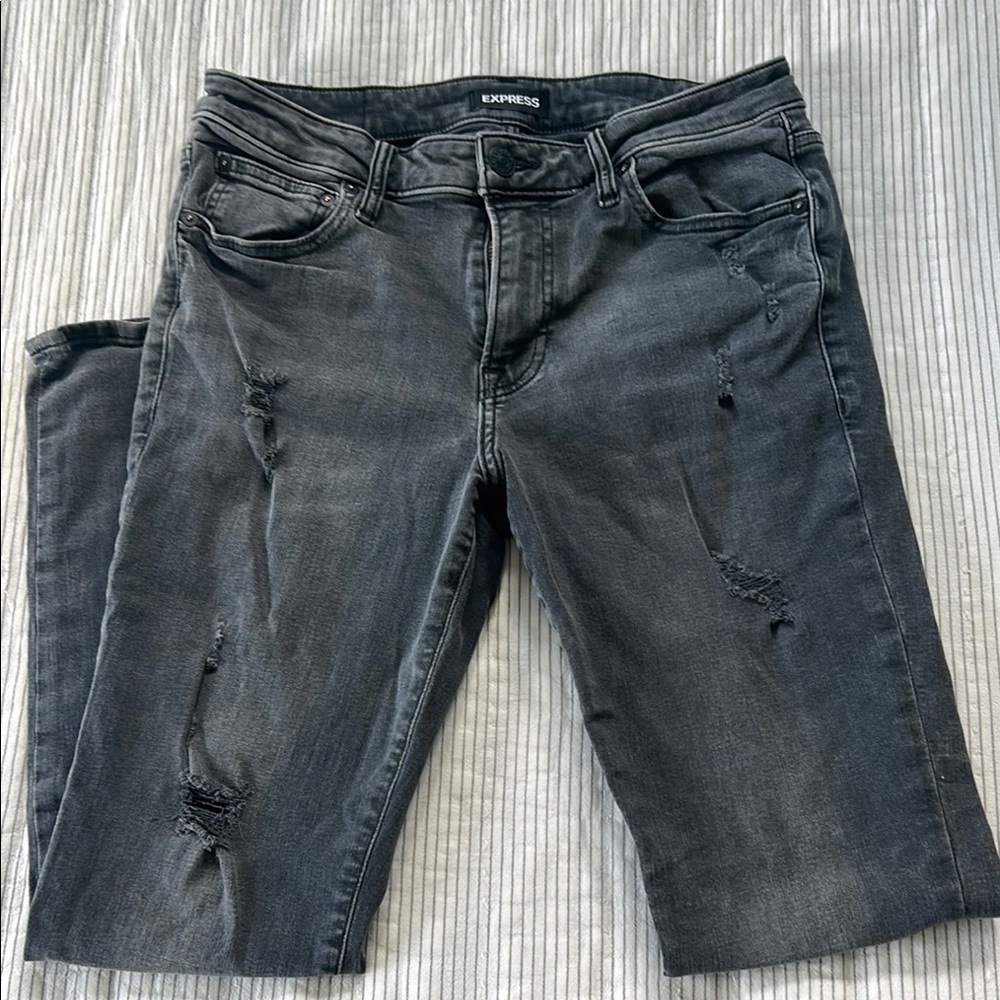 Express Black Skinny Jeans with Stretch Denim